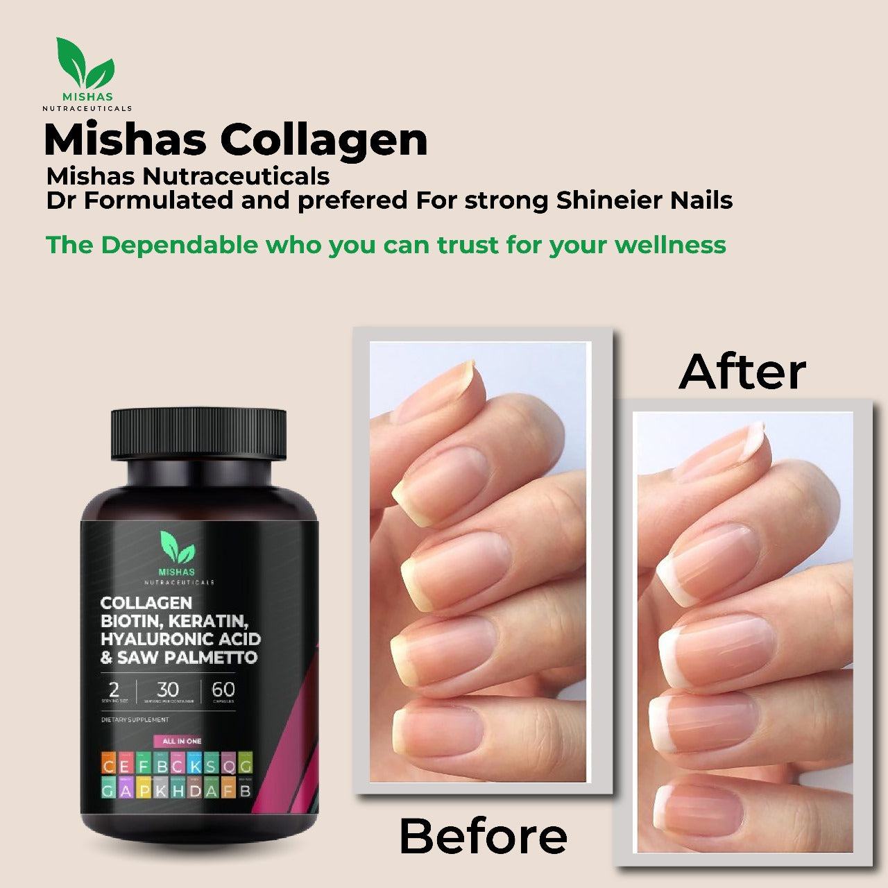 Mishas Nutraceuticals Collagen For Women | Amazon Best Selling
